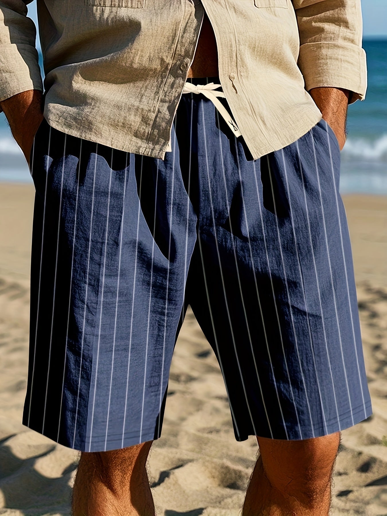 B&M™ | Pantaloni Relaxati a Righe per la Spiaggia