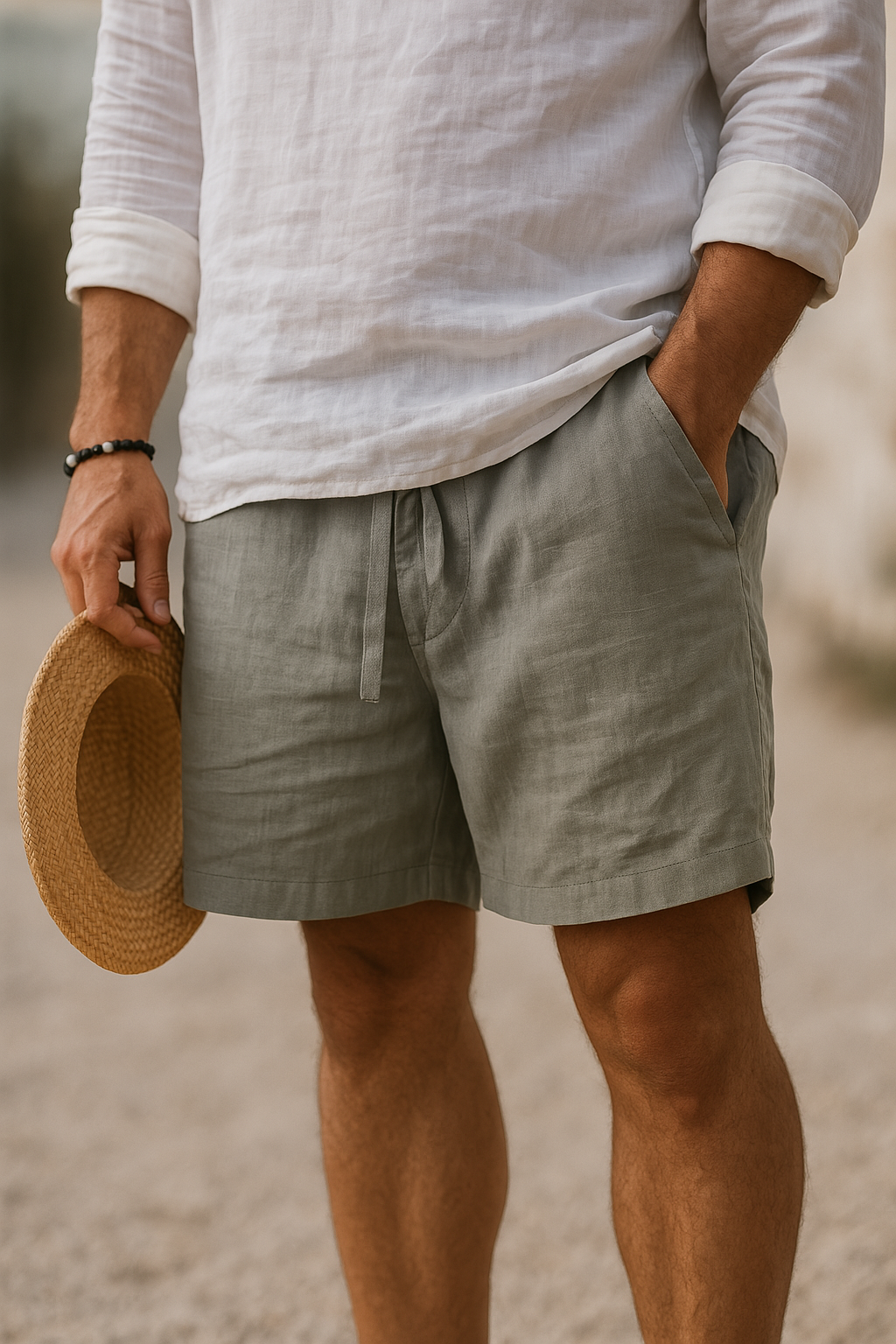 B&M™ | Pantaloni Corti Estivi in Lino Premium