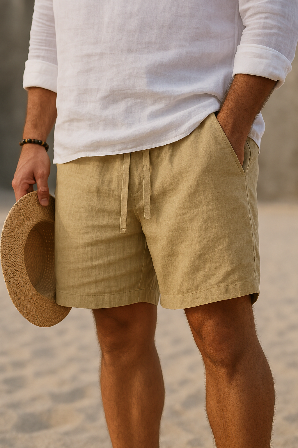 B&M™ | Pantaloni Corti Estivi in Lino Premium