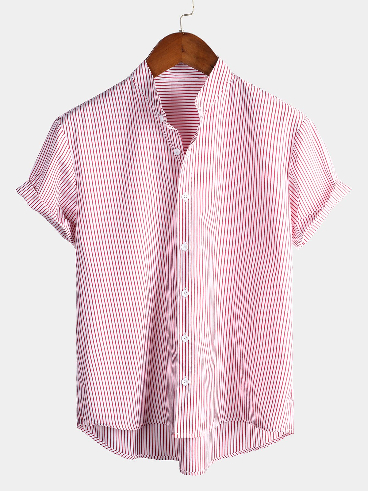 B&M™ | Camicia da uomo in cotone a maniche corte con colletto Henley