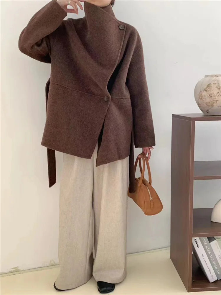 B&M™| Cappotto in Seta, Lana e Cashmere