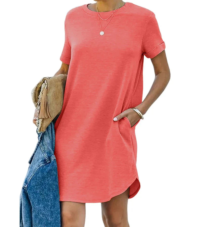B&M™ | Abito T-shirt casual a maniche corte con tasca