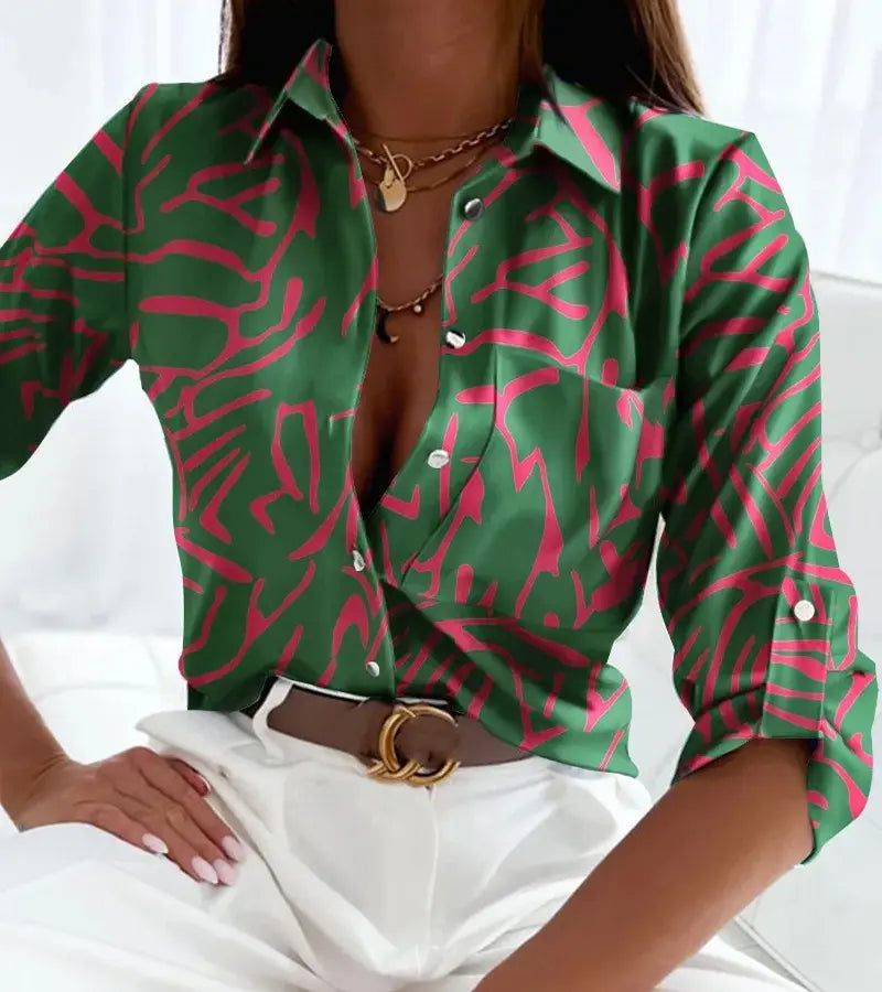 B&M™ | Blusa Elegante con Stampa Artistica